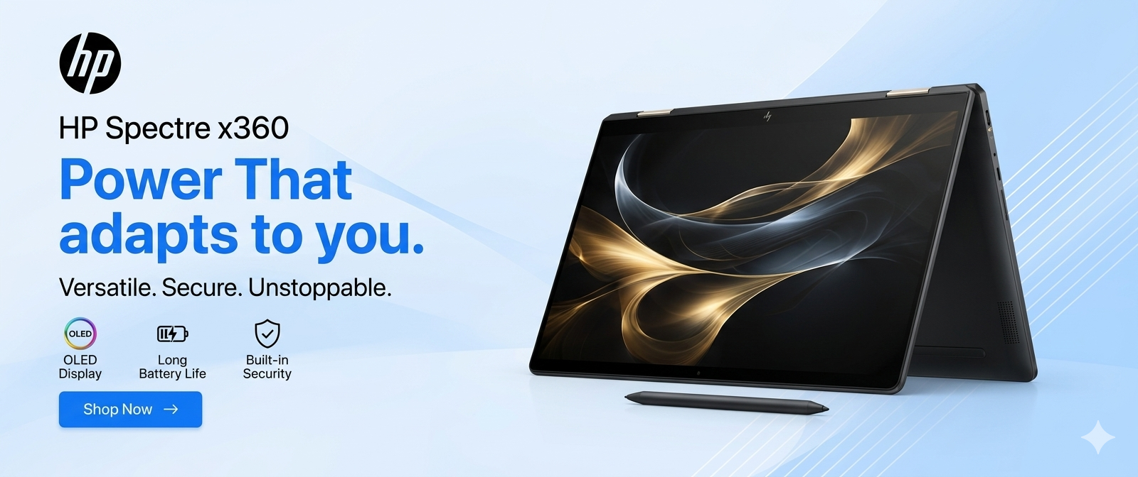 HP Spectre x360 promotional banner